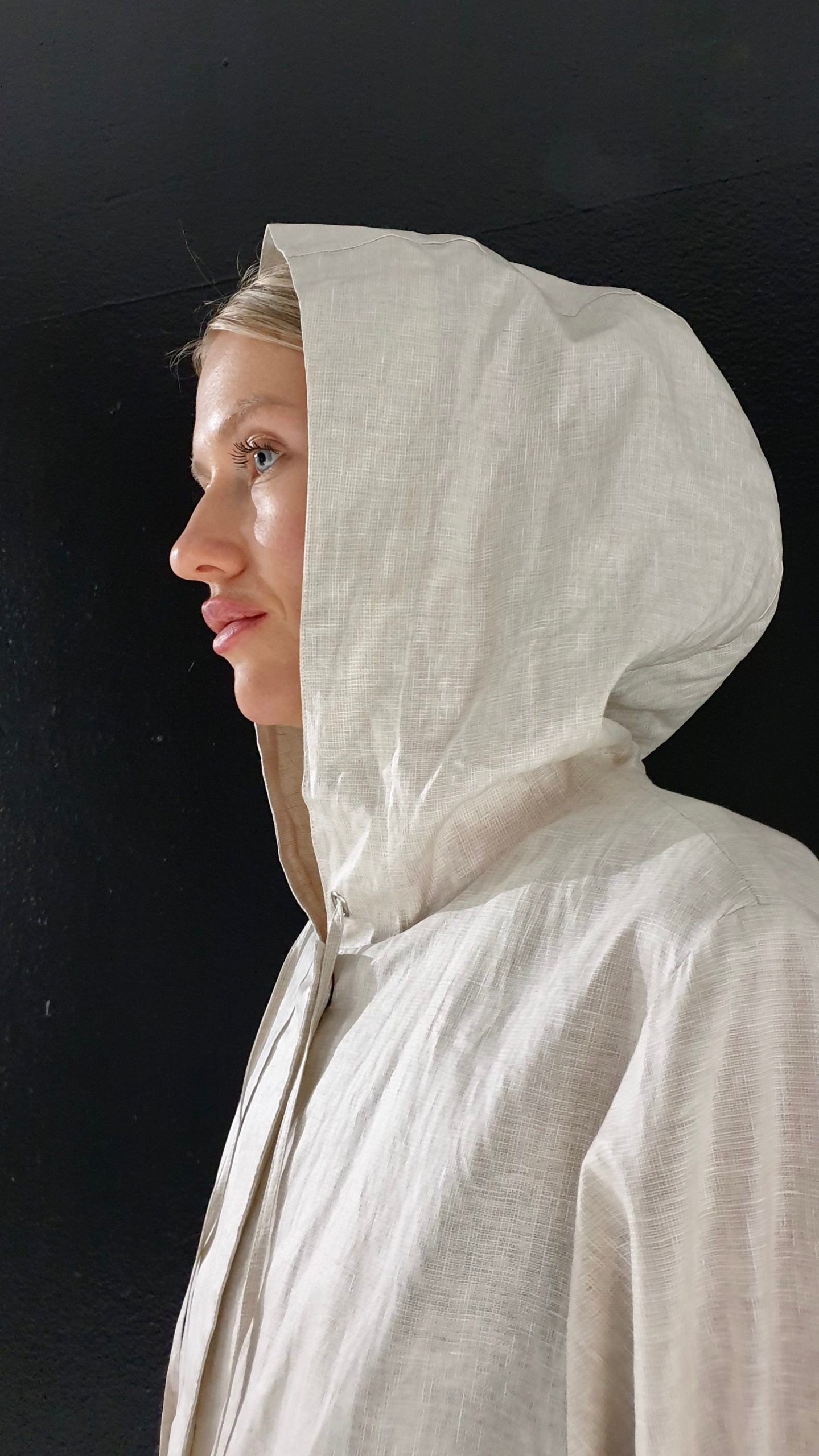 La veste capuche été en lin naturel imperméable BECOOL sable