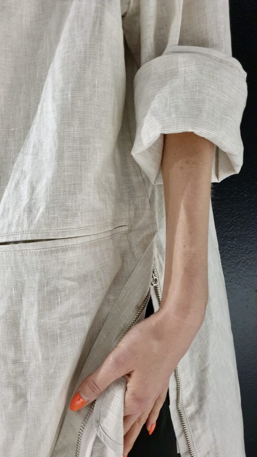 La veste capuche été en lin naturel imperméable BECOOL sable