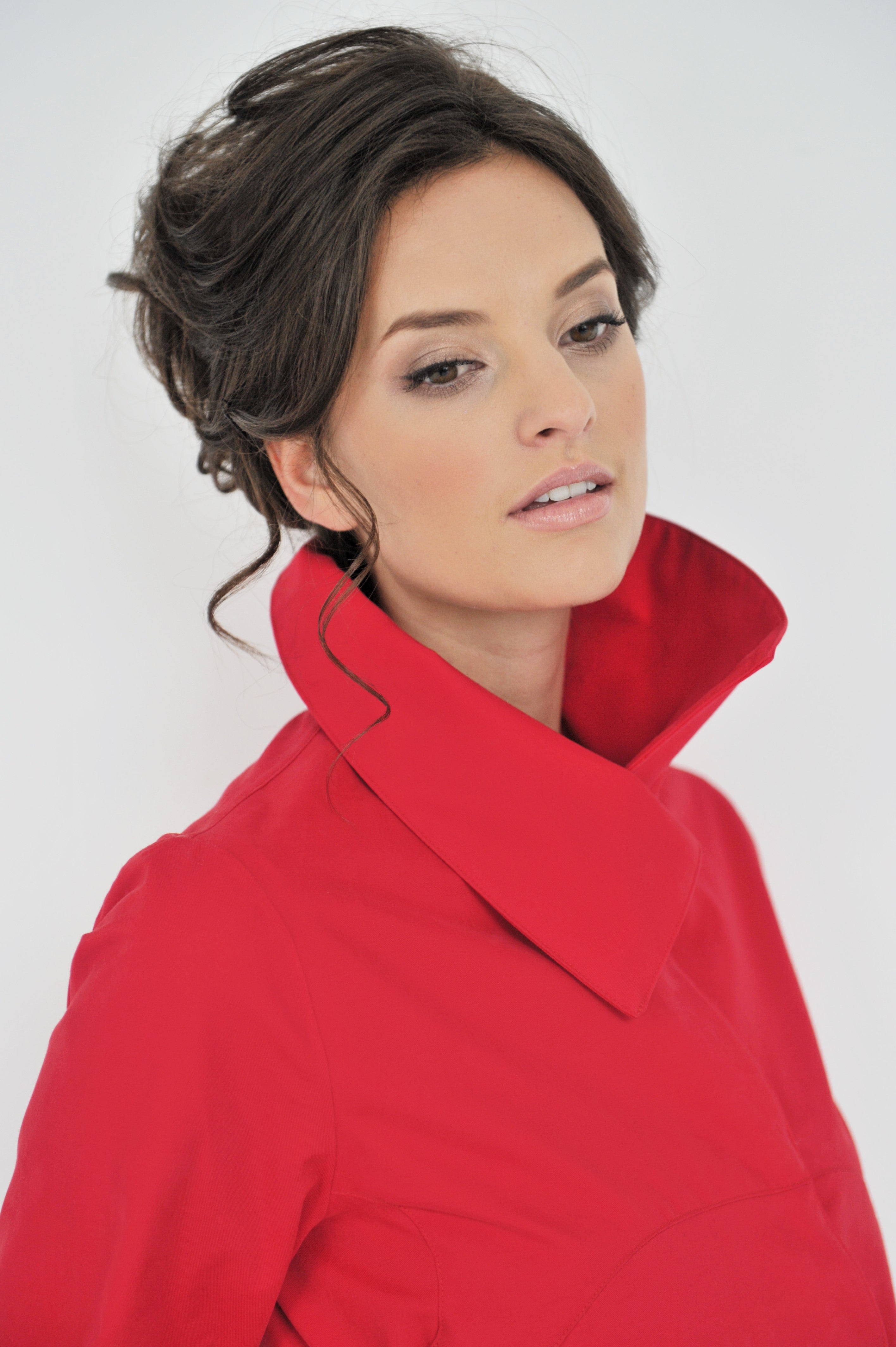 Audrey vandtæt rød damefrakke
