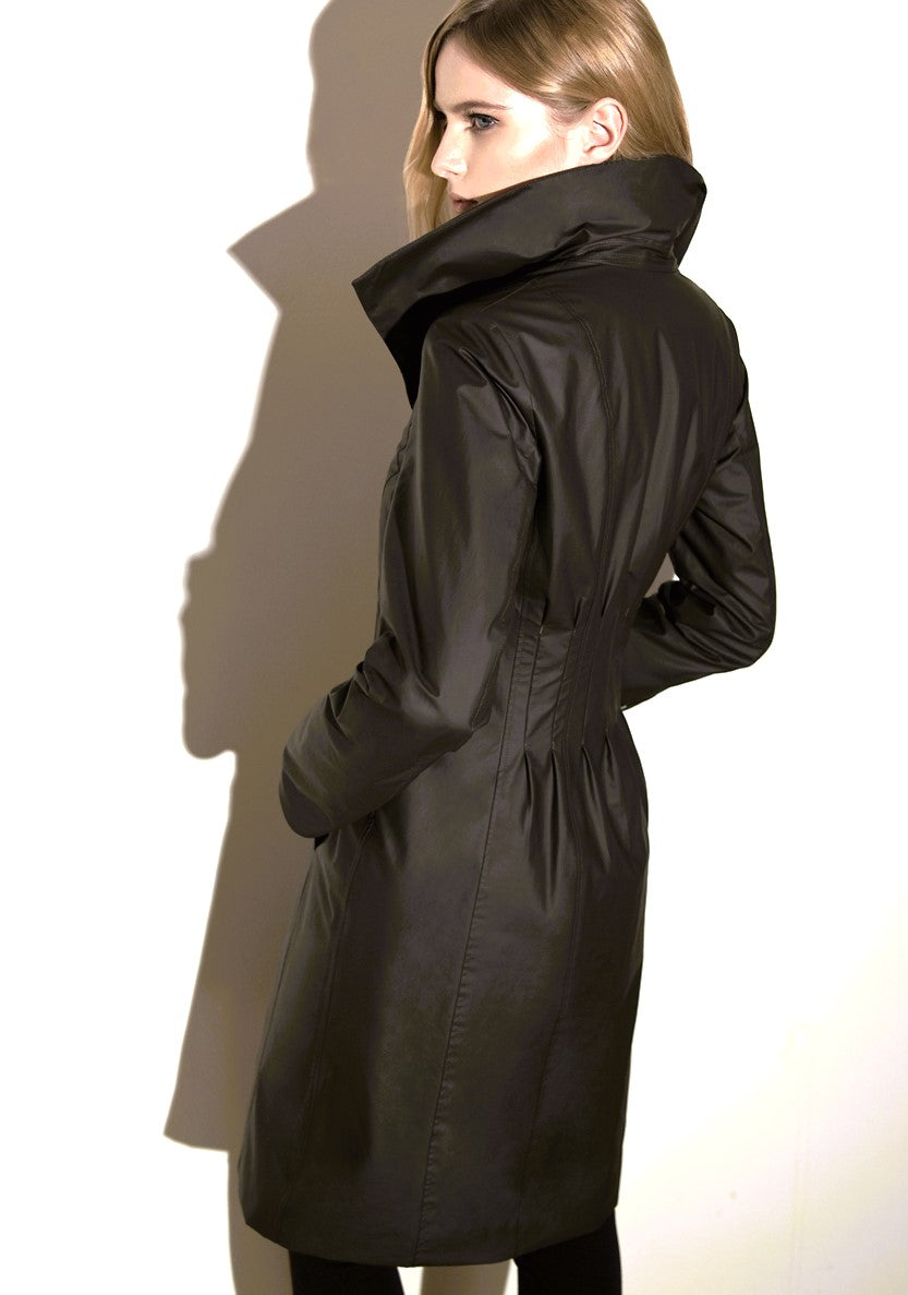 Manteau imperméable Blueberry Couture & Chapeau de pluie - Café noir