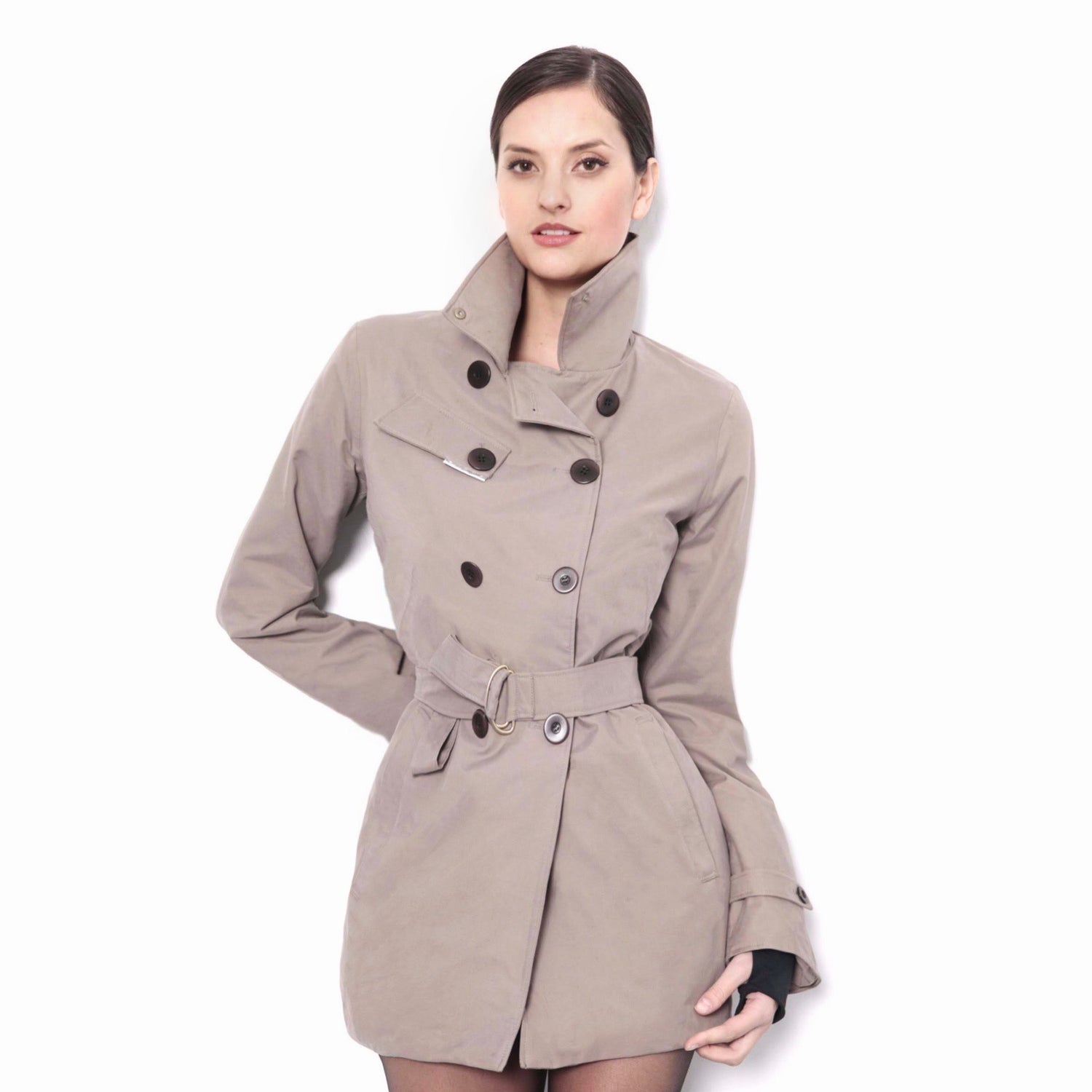 Adrienne vandtæt dame trenchcoat i cindergrå