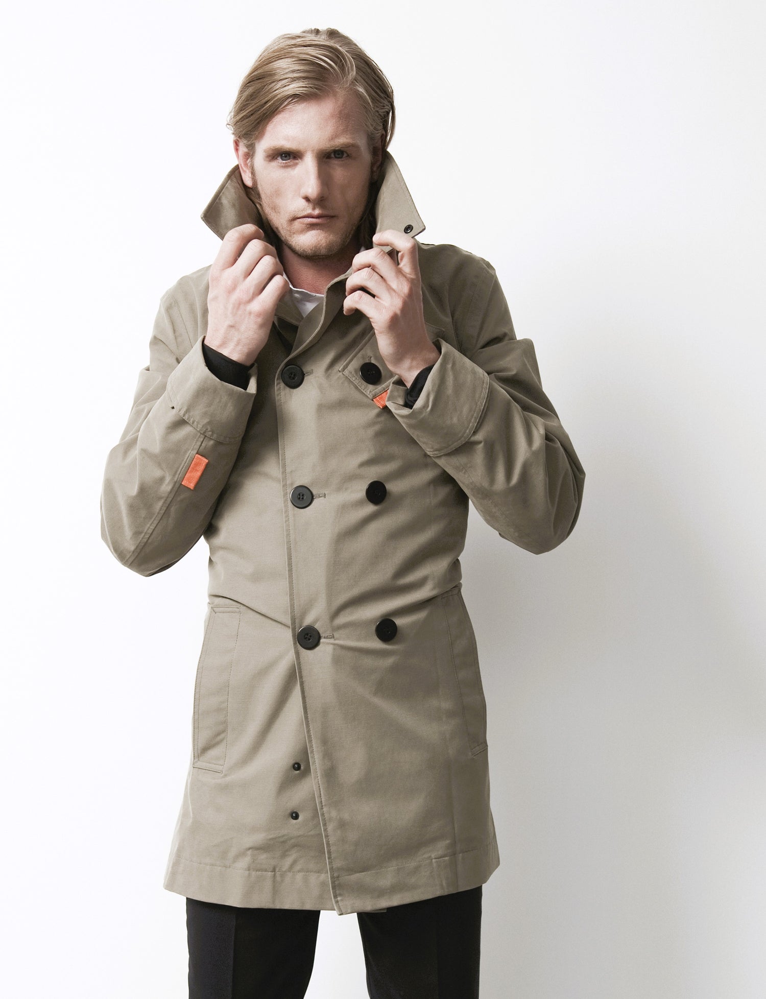 Mermoz herre urban vandtæt elegant khaki grøn jakke