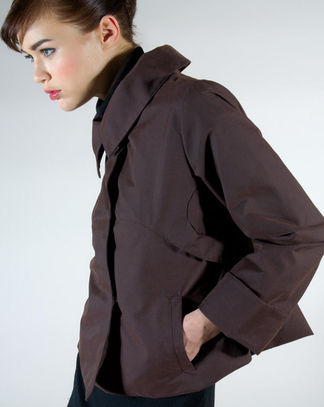 La veste courte imperméable en coton Audrey &