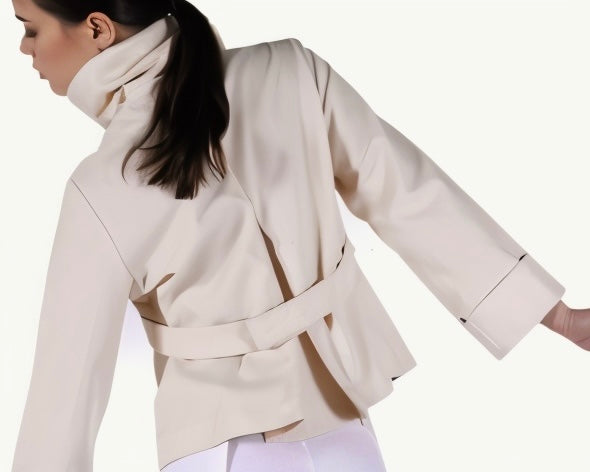 La veste courte imperméable en coton Audrey &